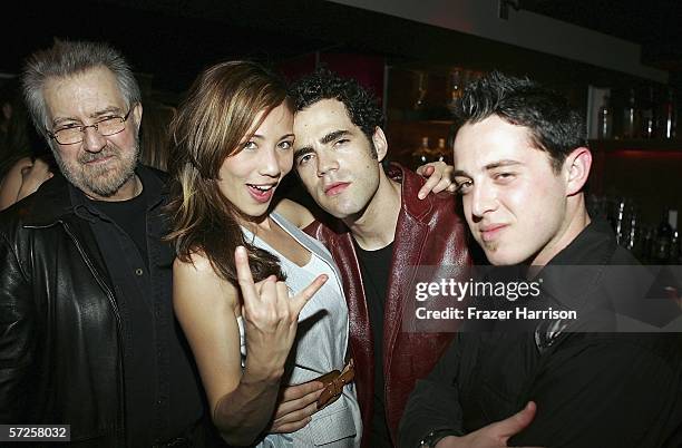 Director Tobe Hooper, Vanessa Viola, actress, Chad Fernandez, and Dave Rhodes at the Launch Party For Showtime's season 2 "Masters Of Horror" held at...