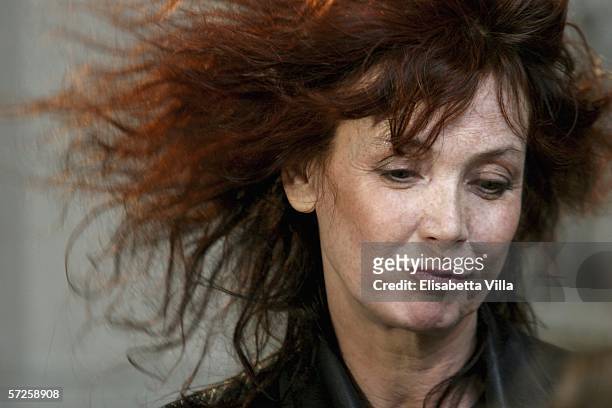 French actress Sabine Azema promotes her new movie 'Incontri D'Amore' at the Ambasciata di Francia, Palazzo Farnese, on April 5, 2006 in Rome, Italy.