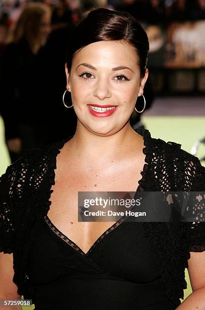 Lisa Armstrong, Anthony McPartlin' s girlfriend, arrives at the World Premiere of 'Alien Autopsy' at Odeon Leicester Square on April 3, 2006 in...