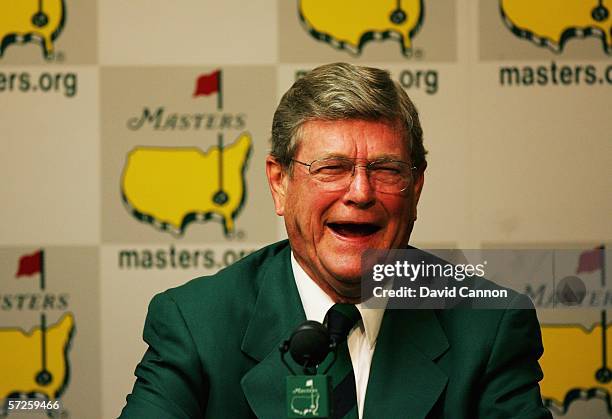 Augusta National Chairman, Hootie Johnson speaks to the media during a press conference for The Masters at the Augusta National Golf Club on April 5,...