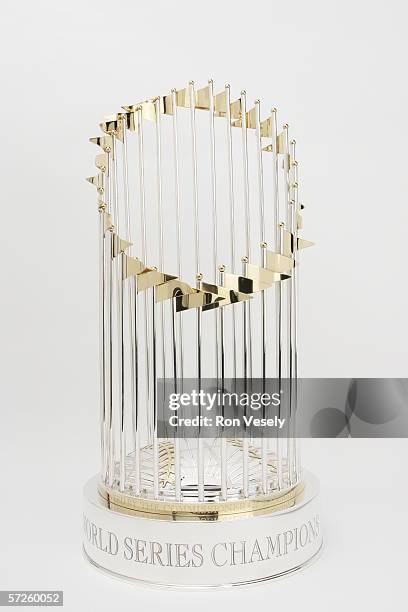 The Official Major League Baseball World Series Championship Trophy, awarded by the Commissioner's Office to the 2005 World Series Champion Chicago...