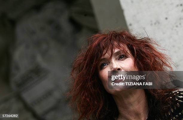 French actress Sabine Azema poses during the photocall of "Incontri d'Amore" directed by Arnaud and Jean-Marie Larrieu of France, in Rome 05 April...