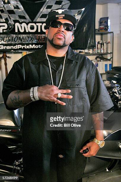 Rapper Pimp-C of the rap group UGK during the video shoot for the lead off street anthem Pourin Up from Pimp-C's highly anticipated solo album...