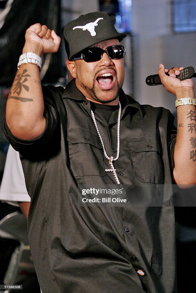 Rapper Pimp-C of the rap group UGK during the video shoot for the