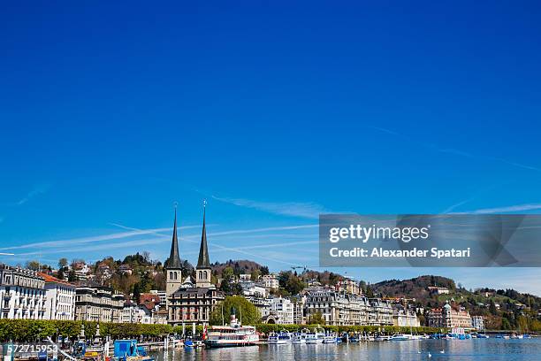 lucerne skyline, lucerne canton, switzerland - skyline luzern stock pictures, royalty-free photos & images