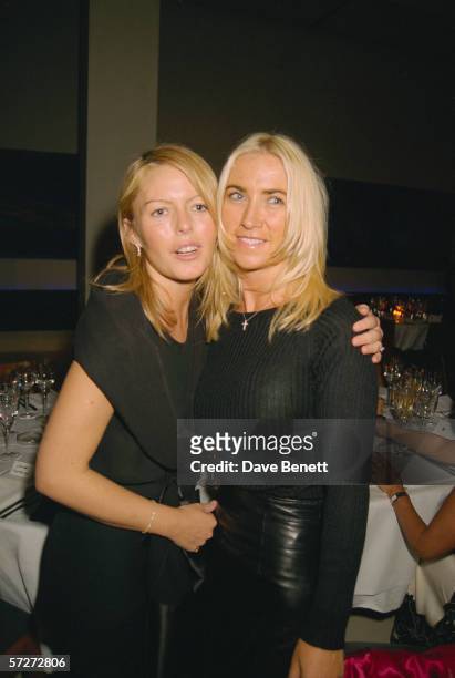 English actress and singer Patsy Kensit and Meg Matthews at a party given by fashion designer John Rocha at The Avenue restaurant, London, 16th...