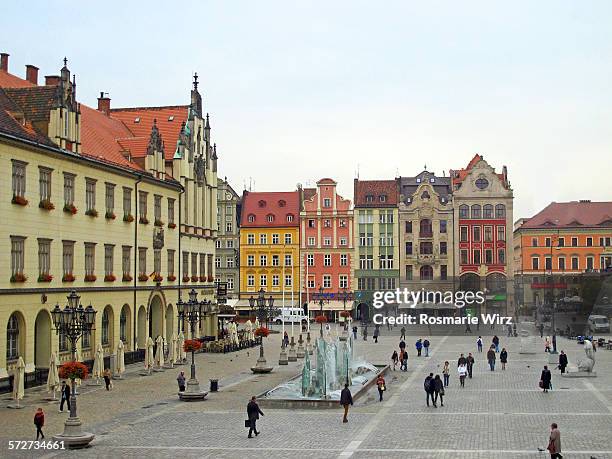 wroclaw rynek - wroclaw stock pictures, royalty-free photos & images