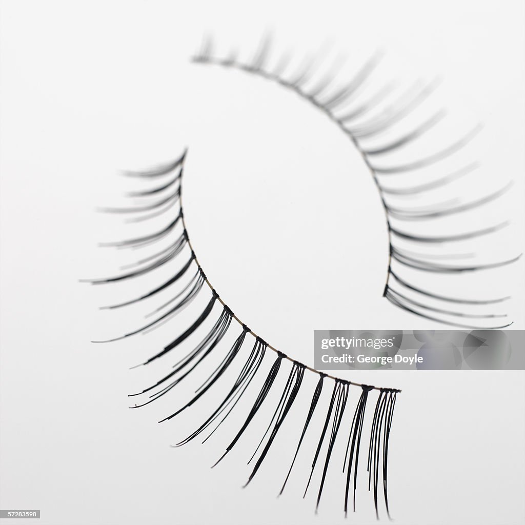 Close-up of fake eyelashes