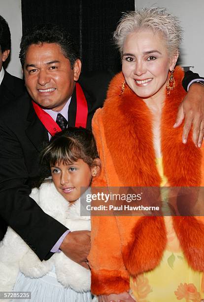 Fato, winner of Song of the Year with his wife Mayte and daughter Dominica arrive at the BMI's 13th Annual Latin Awards at the 18th Street Pavilion...