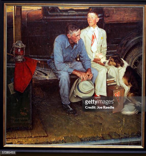 The original Norman Rockwell painting entitled "Breaking Home Ties," which was painted for the September 25, 1954 cover of The Saturday Evening Post,...