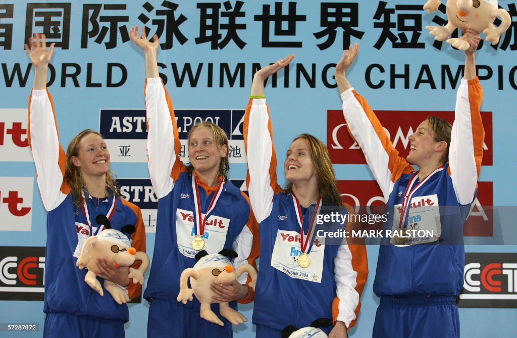 The Netherlands team of (L-R) Hinkelien