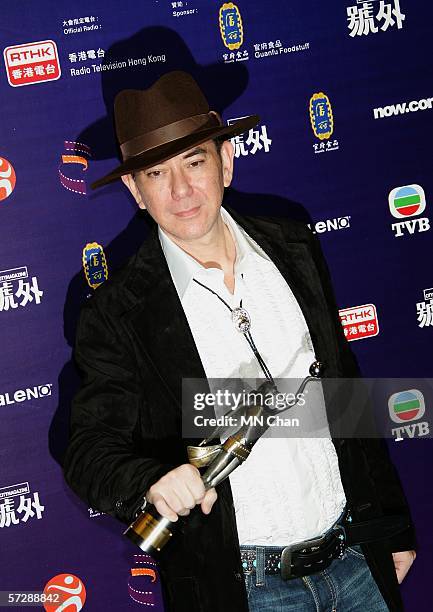 Hong Kong actor Anthony Wong wins Best Supporting Actor for "Initial D" at the 25th Hong Kong Film Awards on April 8, 2006 in Hong Kong, China.