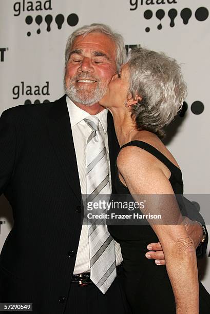 Actors Alex Rocco and Shannon Wilcox arrive at the 17th Annual GLAAD Media Awards at the Kodak Theatre on April 8, 2006 in Hollywood, California.