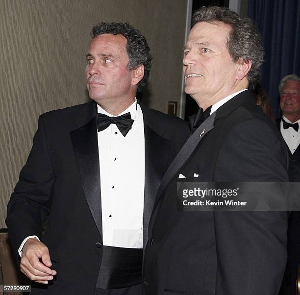 Actors Ethan Wayne and Patrick Wayne pose at the John Wayne Cancer Institute Auxiliary's 21st Annual Odyssey Ball at the Beverly Hilton on April 8,...