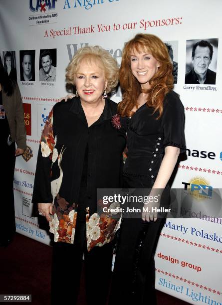 Actresses Doris Roberts and Kathy Griffin at the Night Of Comedy IV benefiting the Children Affected by AIDS Foundation at the Wilshire Theatre on...