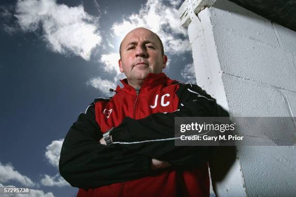 John Coleman, manager of Accrington Stanley poses for a portrait at the Rolls Royce training ground on March 31, 2006 in Barnoldswick, England.