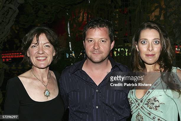 Film producer Catriona Hughes, film director Alister Grierson and film producer Leesa Khan attend the world premiere of "Kokoda" at the Greater Union...