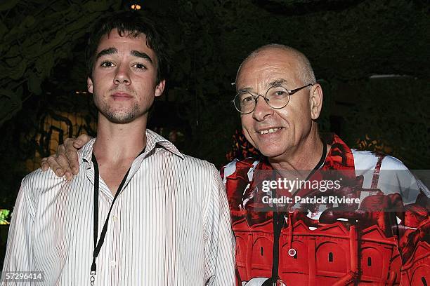 Dr Karl Kruszelnicki and his son Karl attend the world premiere of "Kokoda" at the Greater Union Cinema Bondi Junction on April 10, 2006 in Sydney,...