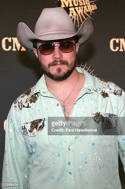 Guitarist Jamie Johnson of the "Grascals" arrives at the 2006 CMT Music Awards at the Curb Event Center at Belmont University April 10, 2006 in...