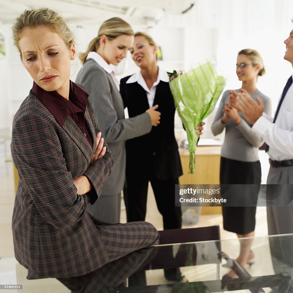 Business executives together in an office