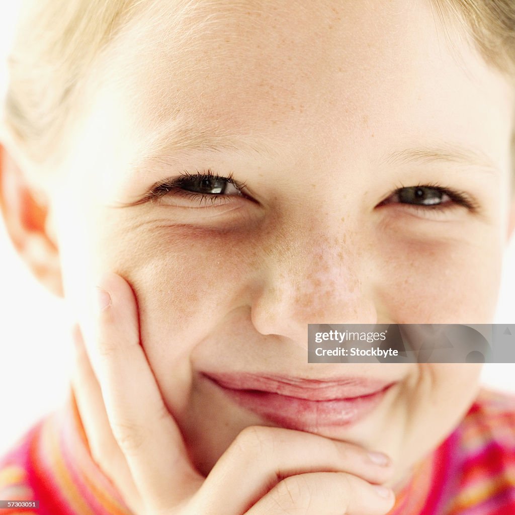 Portrait of a girl smiling