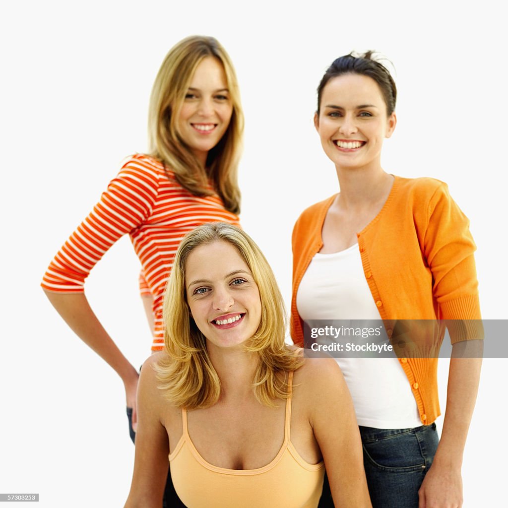 Portrait of three young women