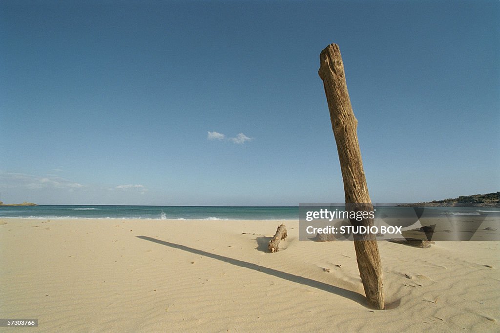 Italy, Sardinian, Chia, Trench In The Beach.