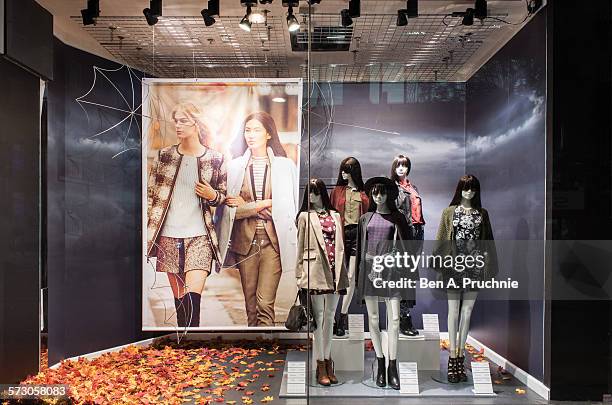New Look - London, window display 2014 as Part of the World Fashion Window Displays on October 6, 2014 in London, United Kingdom.