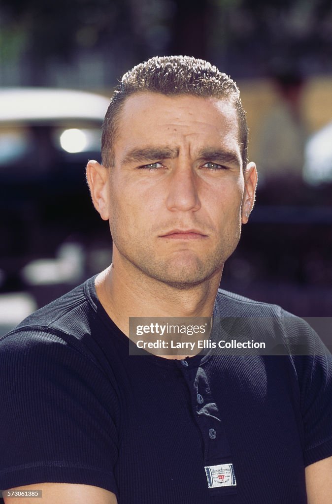 British footballer and actor Vinnie Jones in a promotional portrait