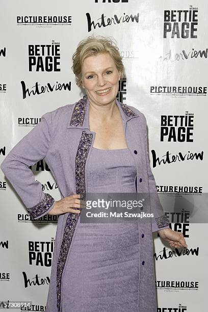Director Mary Harron arrives at the premiere of "The Notorious Bettie Page" hosted by Picturehouse and Interview Magazine on April 10, 2006 in New...