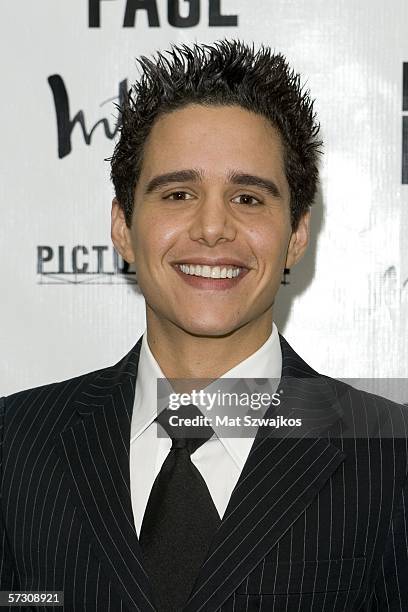 Actor Alejandro Chaban arrives at the premiere of "The Notorious Bettie Page" hosted by Picturehouse and Interview Magazine on April 10, 2006 in New...