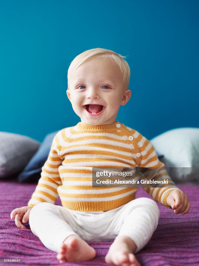 Laughing Toddler Boy with Teeth