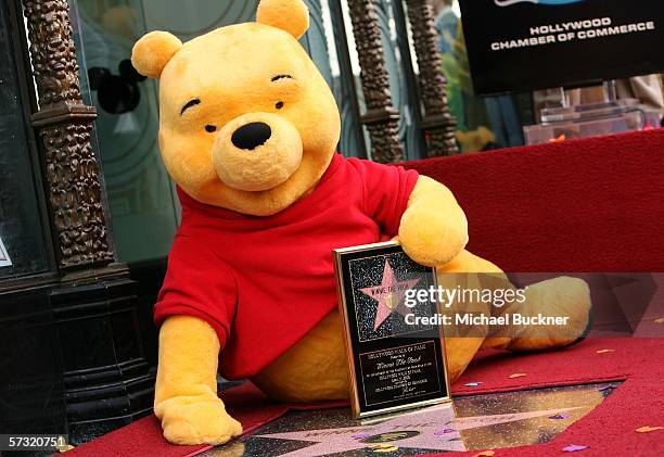 Winnie The Pooh receives a star on the Hollywood Walk of Fame in front of the El Capitan Theatre on April 11, 2006 in Los Angeles, California.