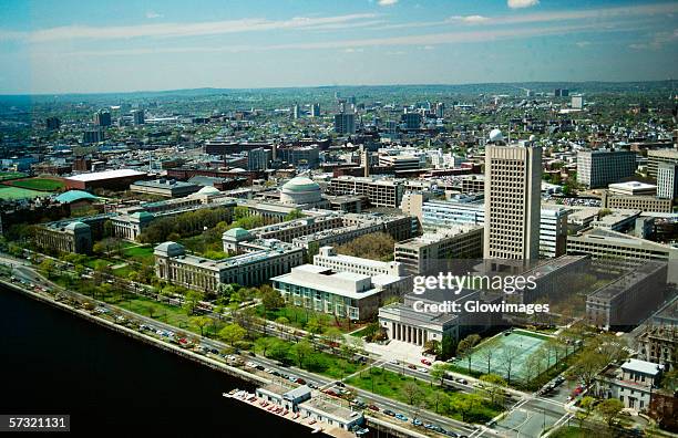 aerial view of the mass. institute of technology, cambridge, ma - cambridge massachusetts stock pictures, royalty-free photos & images