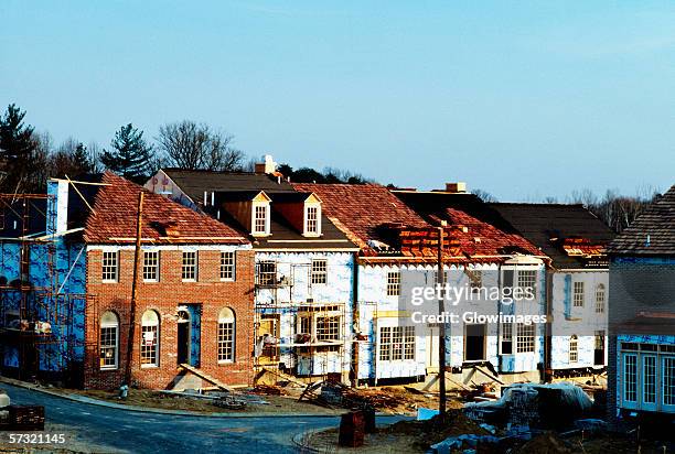 new homes under construction in rockville, maryland - rockville stock pictures, royalty-free photos & images