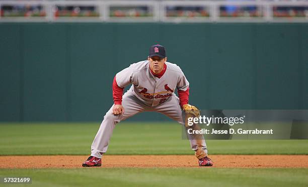 Scott Rolen of the St. Louis Cardinals plays third base against the Philadelphia Phillies during the Opening Day game on April 3, 2006 at Citizens...