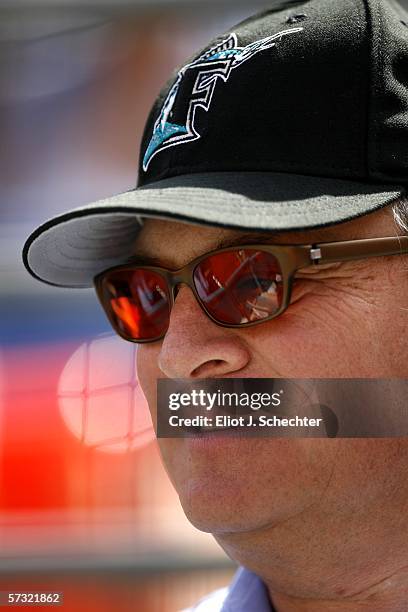 Jeffrey Loria, owner of the Florida Marlins, before the start of their game against the San Diego Padres on April 11, 2006 at Dolphins Stadium in...