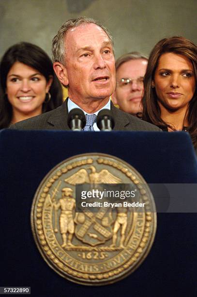 New York City Mayor Michael Bloomberg speaks during the press conference to announce New York City will for the first time host the 7th Annual Latin...