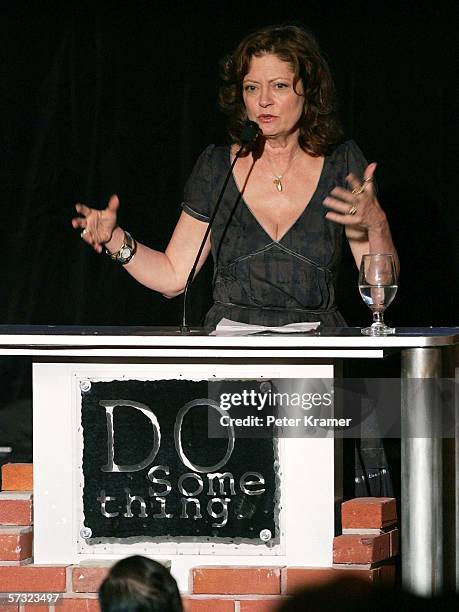 Actress Susan Sarandon speaks as she attends the 2006 Brick Awards, sponsored by Kohl's, at Capitale on April 11, 2006 in New York City.