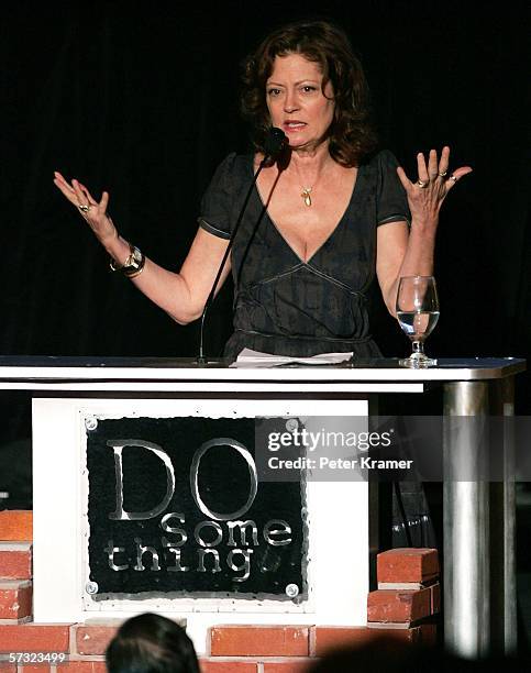 Actress Susan Sarandon speaks as she attends the 2006 Brick Awards, sponsored by Kohl's, at Capitale on April 11, 2006 in New York City.