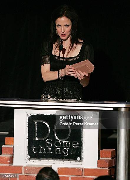 Actress Mary Louise Parker speaks as she attends the 2006 Brick Awards sponsored by Kohl's at Capitale on April 11, 2006 in New York City.