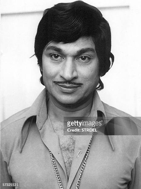 In this file photo, dating from the 1970's, leading movie star of Southern India, pictures Rajkumar in his younger days, who along with three...