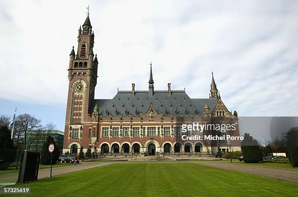 General view of the International Court of Justice April 12, 2006 in The Hague, the Netherlands.