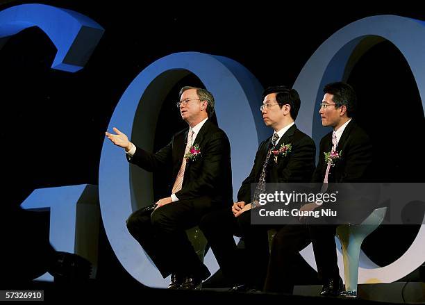 Google chief executive Eric Schmidt , Vice President, Engineering and President of Google China Kai-Fu Lee and Google's president of sales and...