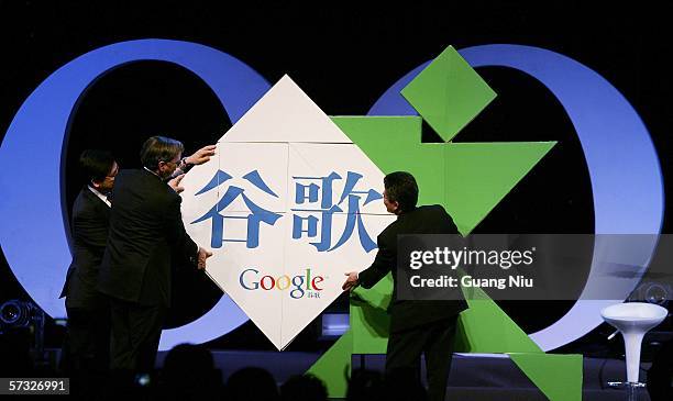 Google chief executive Eric Schmidt , Vice President, Engineering and President of Google China Kai-Fu Lee and Google's president of sales and...