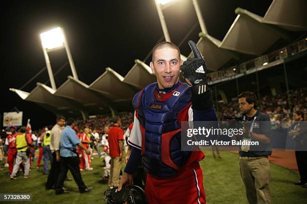 Ariel Pestano of Cuba is pictured after the game against Puerto Rico on March 15, 2006 at Hiram Bithorn Stadium in San Juan, Puerto Rico. Cuba...