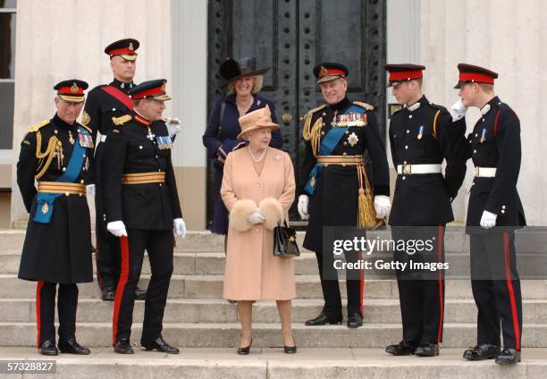 Prince Charles, Prince of Wales , General Sir Michael Jackson Prince William , Prince Harry , Prince Philip, Duke of Edinburgh, Queen Elizabeth II...