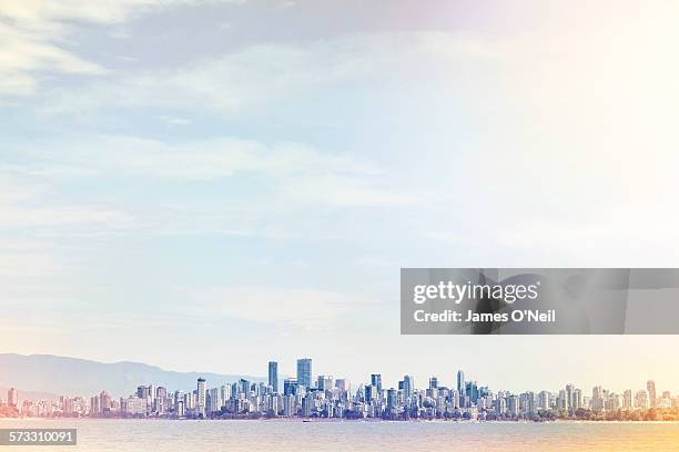 vancouver city from a distance - urban sprawl ストックフォトと画像
