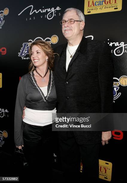 Jeannie Buss and Lakers coach Phil Jackson arrive at the Los Angeles Lakers 3rd annual Mirage Las Vegas Casino Night and Bodog Celebrity Poker...