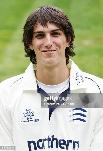 Portrait of Chris Wright of Middlesex taken during the Middlesex County Cricket Club photocall at Lord's on April 7, 2006 in London, England.